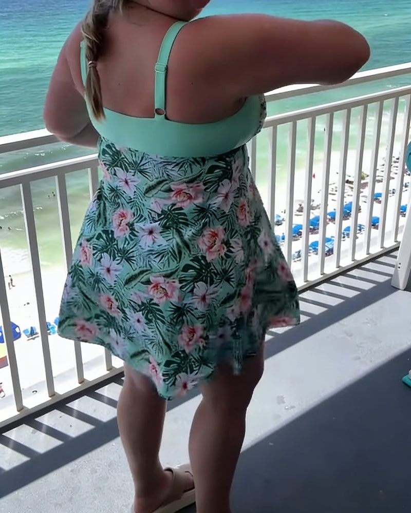 Relaxed Print Two-Piece Swimsuit