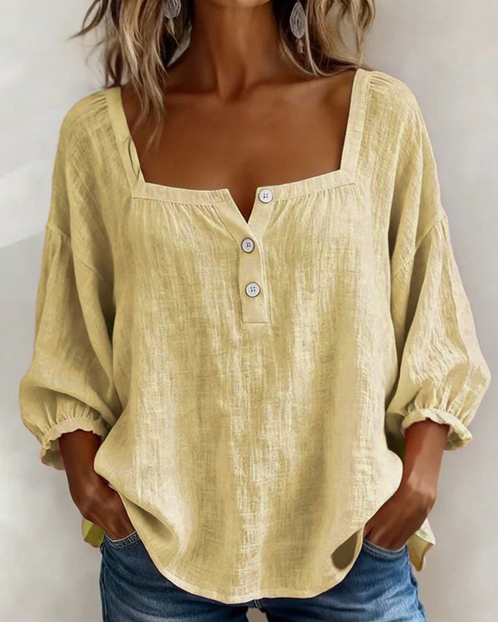 Cléa | Relaxed Square Neck Blouse