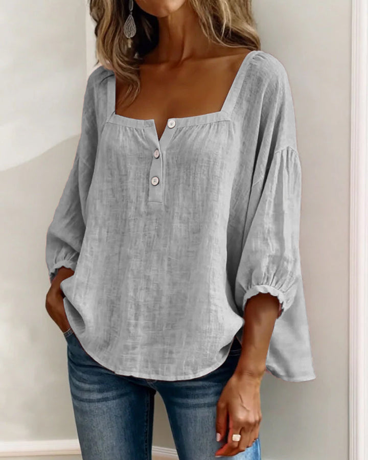 Cléa | Relaxed Square Neck Blouse