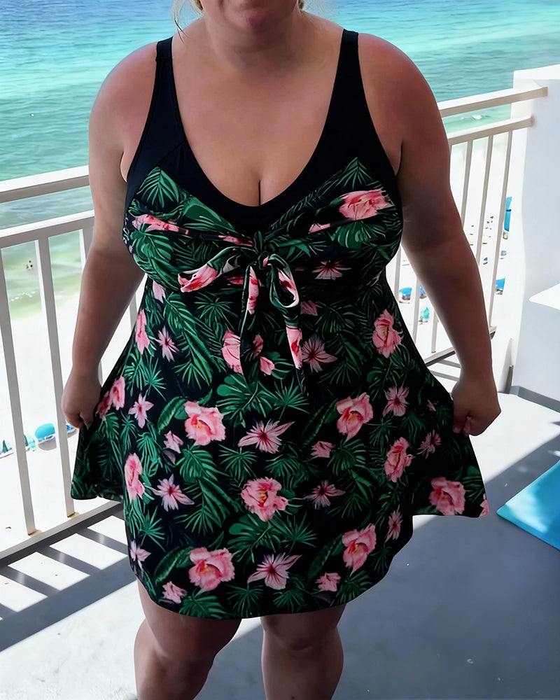 Relaxed Print Two-Piece Swimsuit