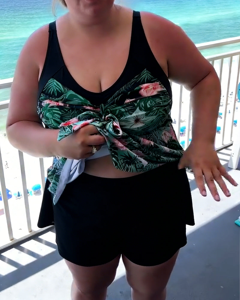 Relaxed Print Two-Piece Swimsuit