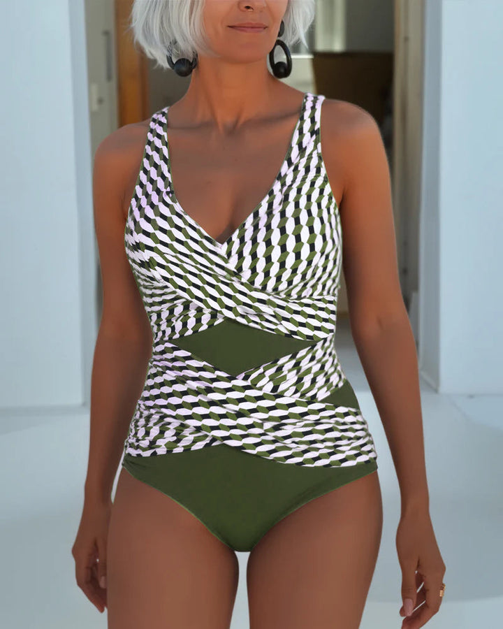 Cross-Over Design Swimwear for Effortless Resort Style