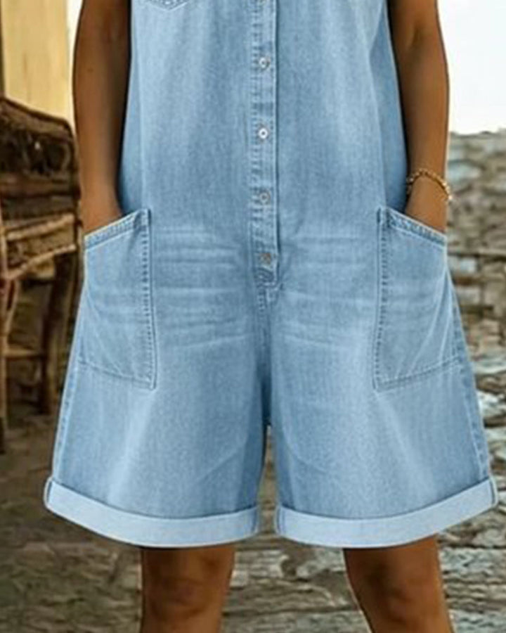 Clara | Easy Denim Jumpsuit