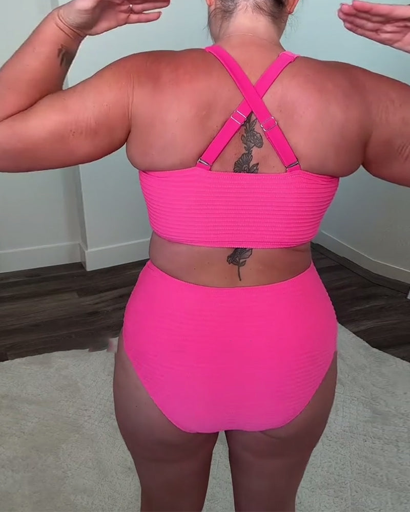 Relaxed Solid Triangle Bikini