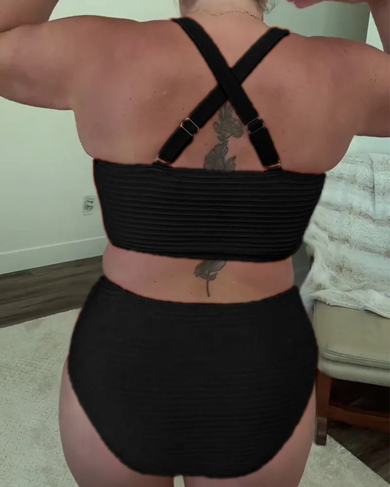 Relaxed Solid Triangle Bikini
