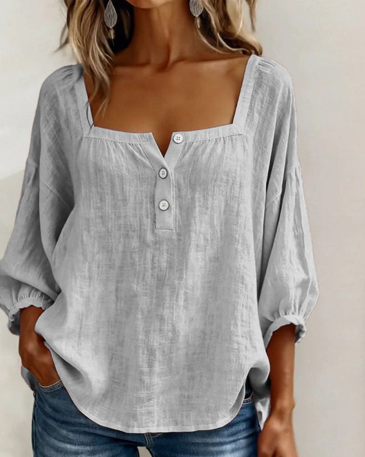 Cléa | Relaxed Square Neck Blouse