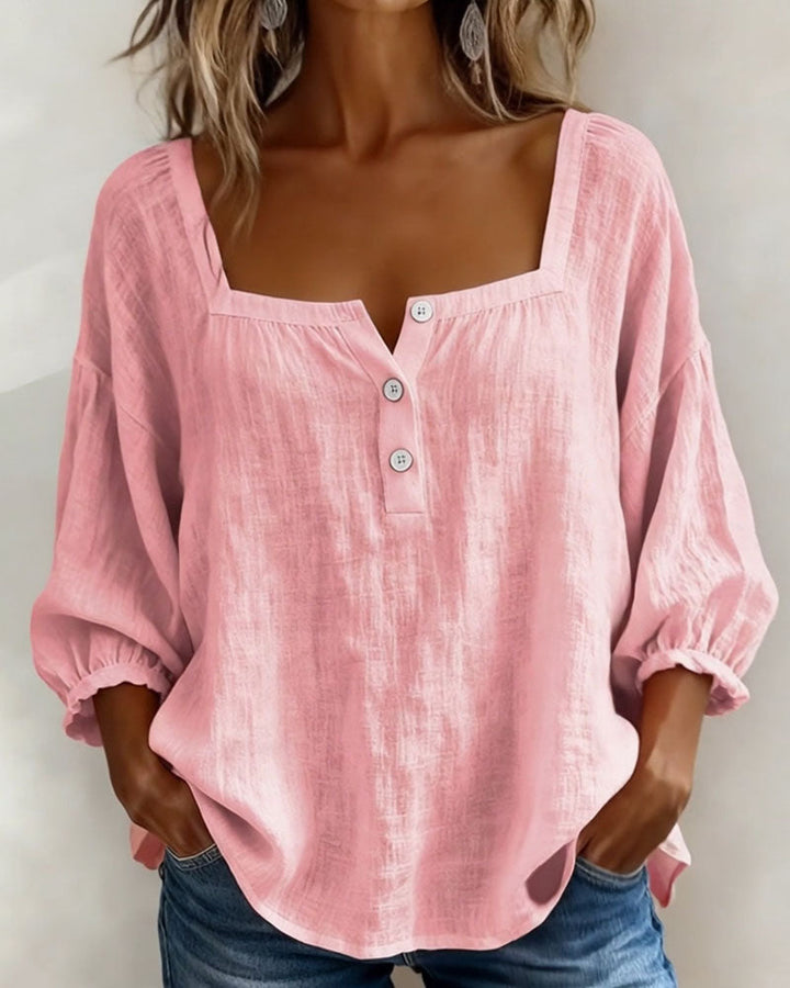 Cléa | Relaxed Square Neck Blouse