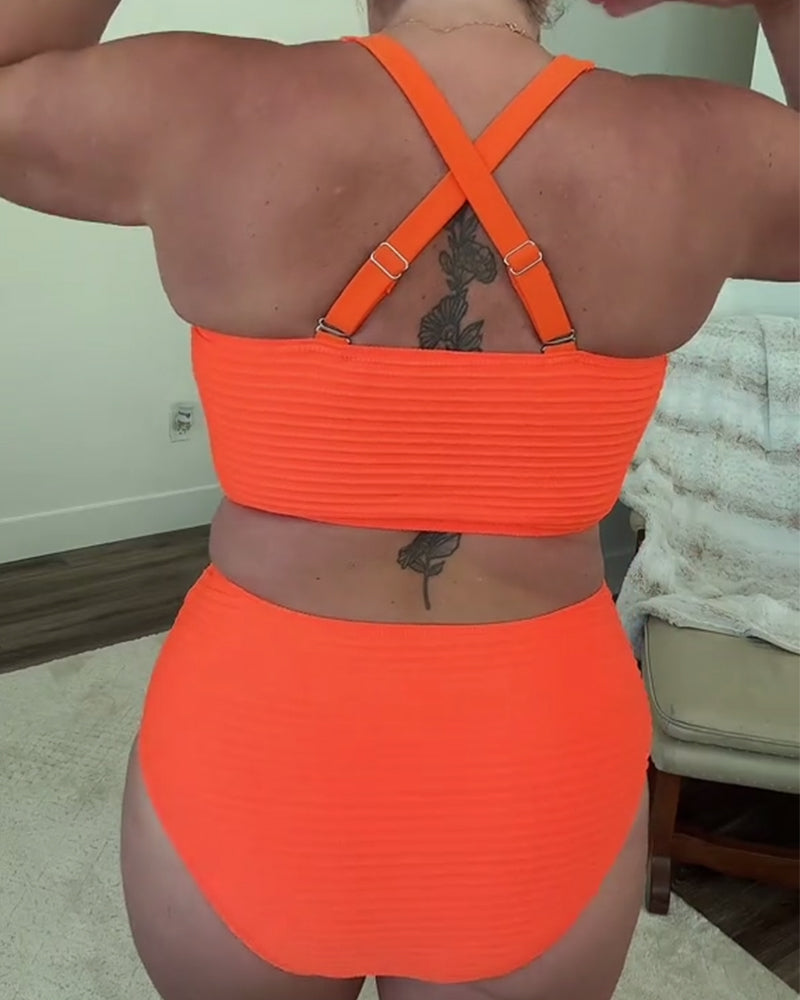 Relaxed Solid Triangle Bikini