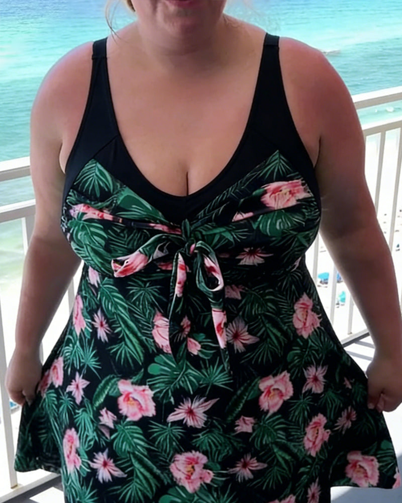 Relaxed Print Two-Piece Swimsuit