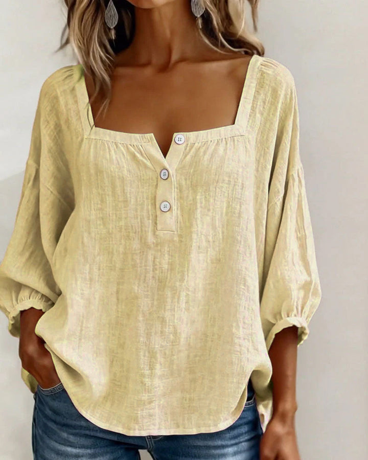 Cléa | Relaxed Square Neck Blouse