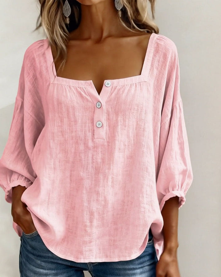 Cléa | Relaxed Square Neck Blouse