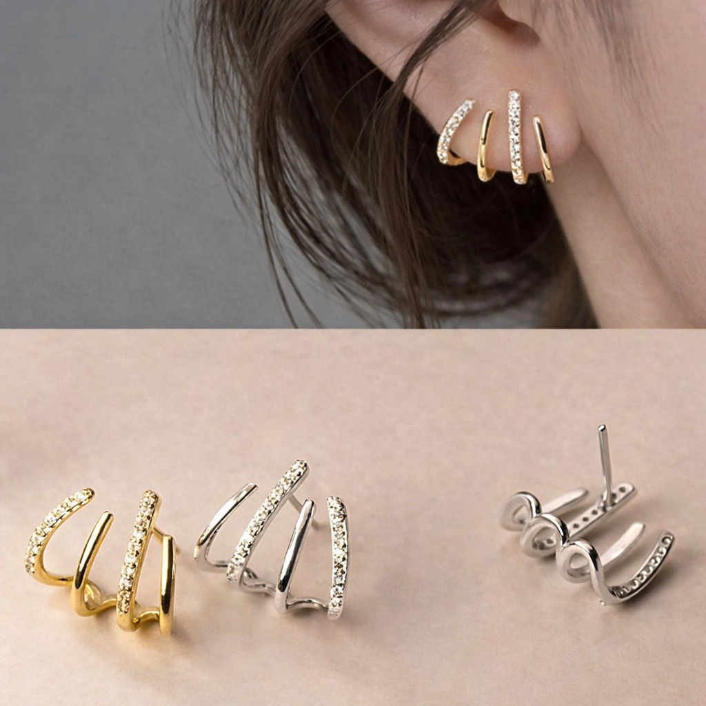 Elena | Elegant Spiral Earrings