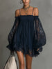 Marielle | Elegant Sheer Sleeve Mini Dress