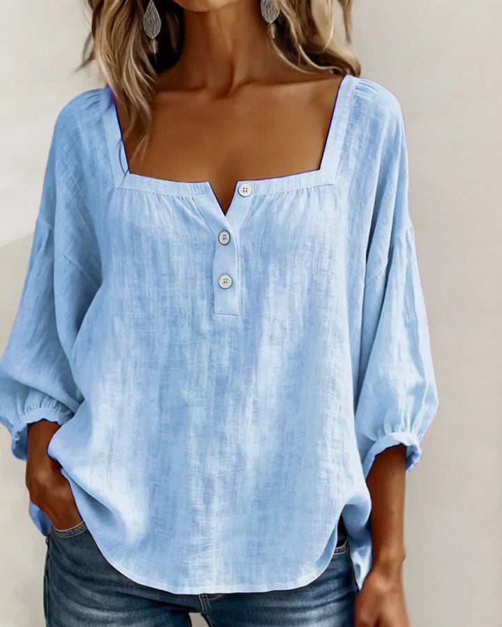 Cléa | Relaxed Square Neck Blouse