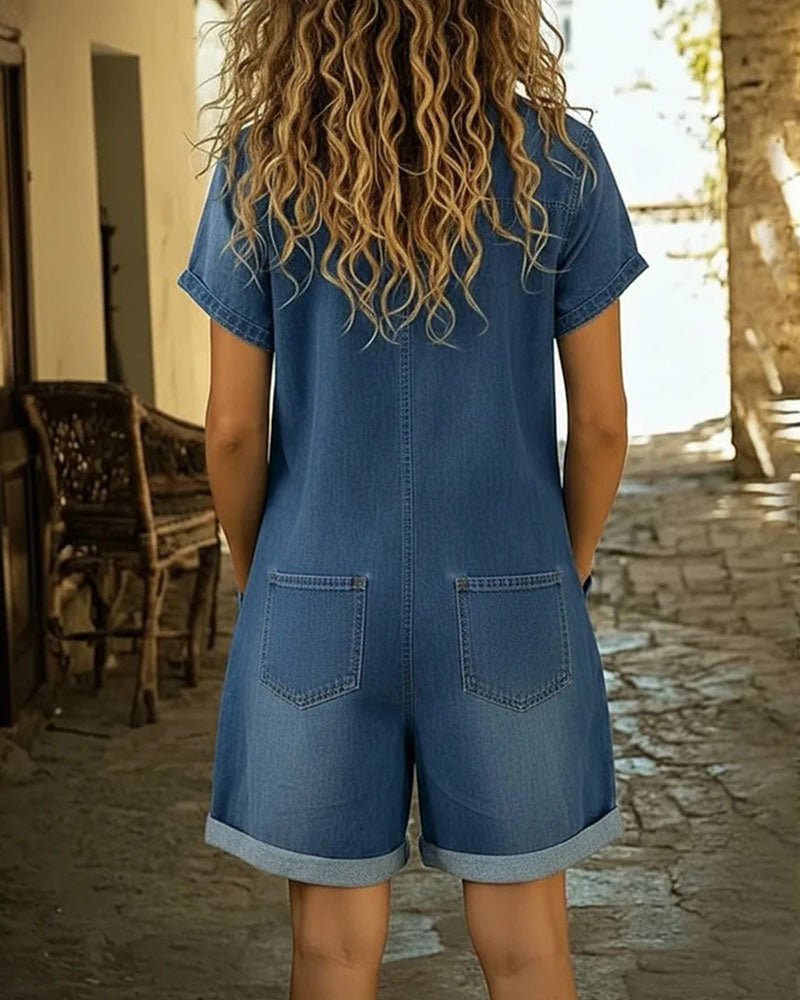 Clara | Easy Denim Jumpsuit