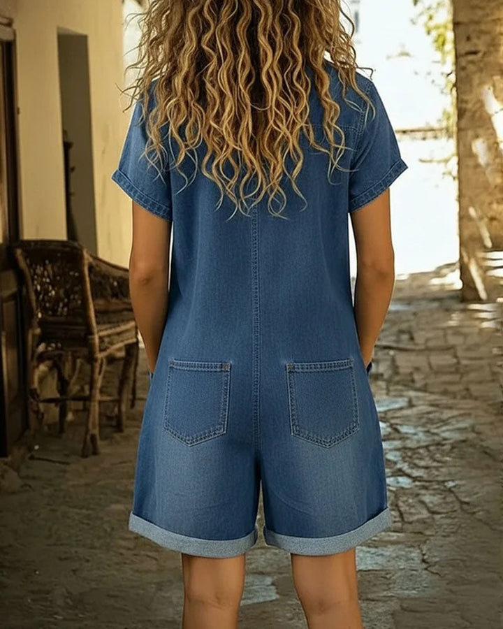 Clara | Easy Denim Jumpsuit