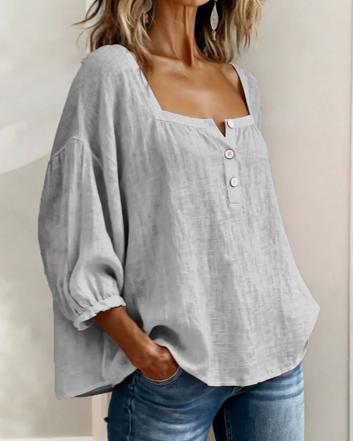 Cléa | Relaxed Square Neck Blouse