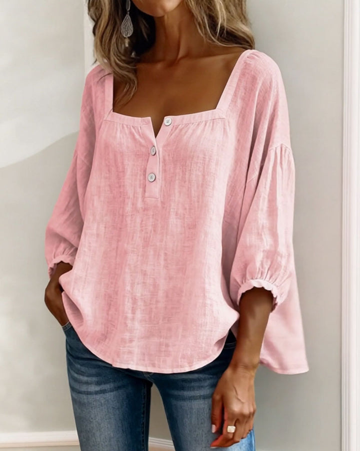 Cléa | Relaxed Square Neck Blouse