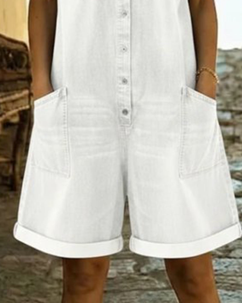 Clara | Easy Denim Jumpsuit