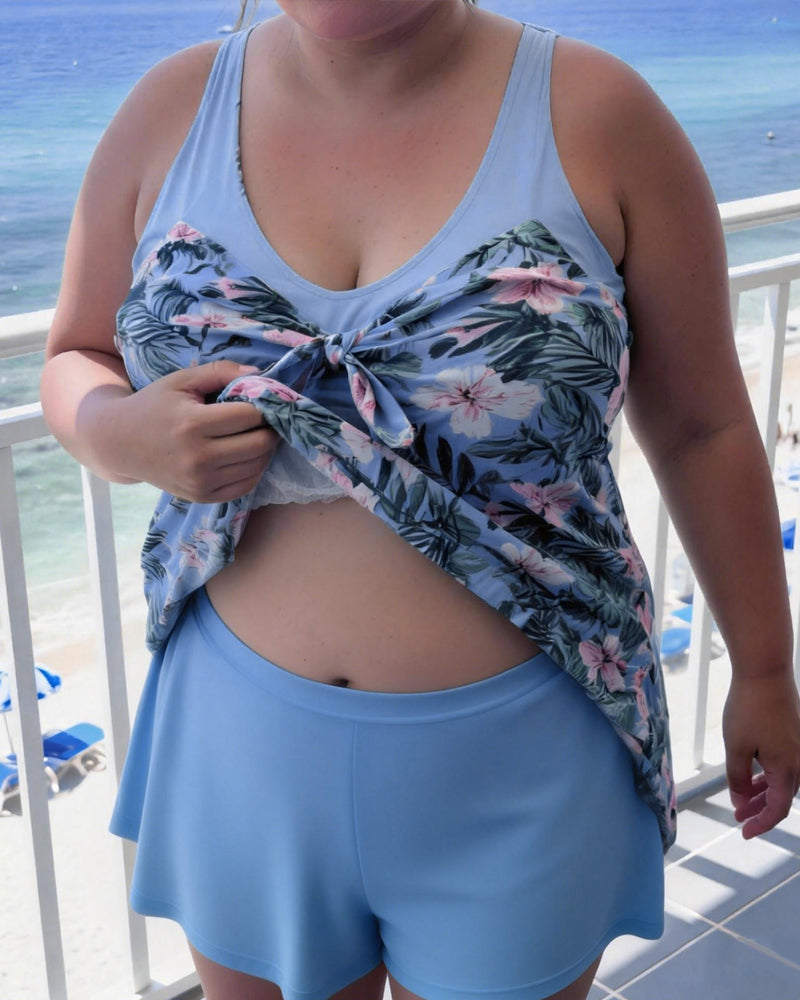 Relaxed Print Two-Piece Swimsuit